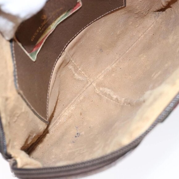 GUCCI GG Supreme Web Sherry Line Shoulder Bag PVC Beige 904 02 047 Auth bs28432 - Picture 14 of 16